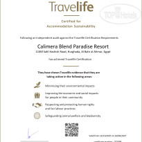 Calimera Blend Paradise Resort Travel life certificate