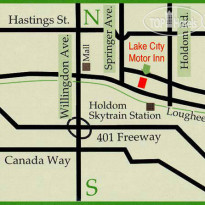Lake City Inn & Suites Карта отеля