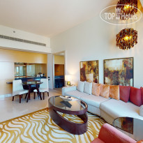 Marriott Executive Apartments Al Jaddaf Гостиная апартаментов с 1 спал