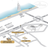 Al Khoory Hotel Apartments Al Barsha Схема расположения отеля.