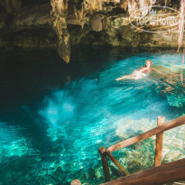 Akumal Natura Glamping natural  cenote pool on proper