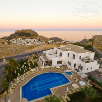 Lindos View Hotel Территория с высоты птичьего п