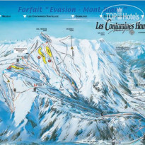 Chalet Rapachaille Карта склонов Ле Контамин. 